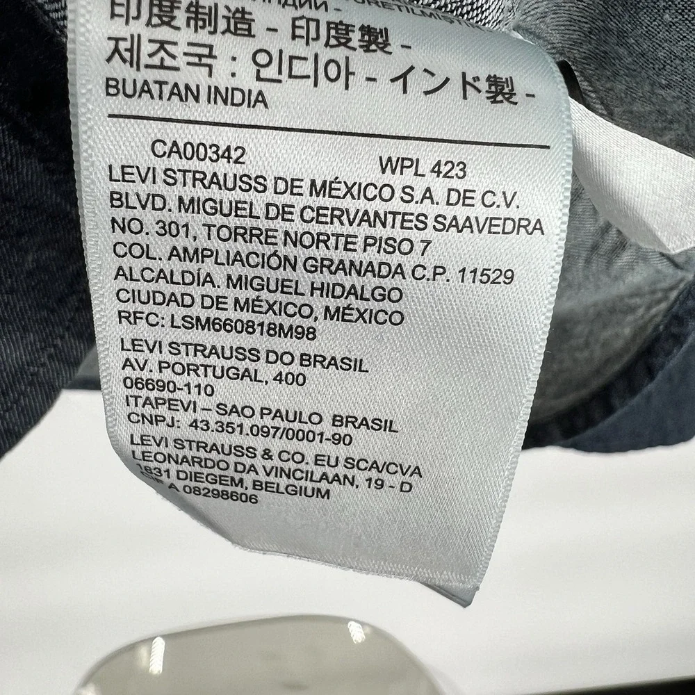 Levi's Made‎ & Crafted New Standard Shirt Dark Wash Denim Loose Fit (Size L)